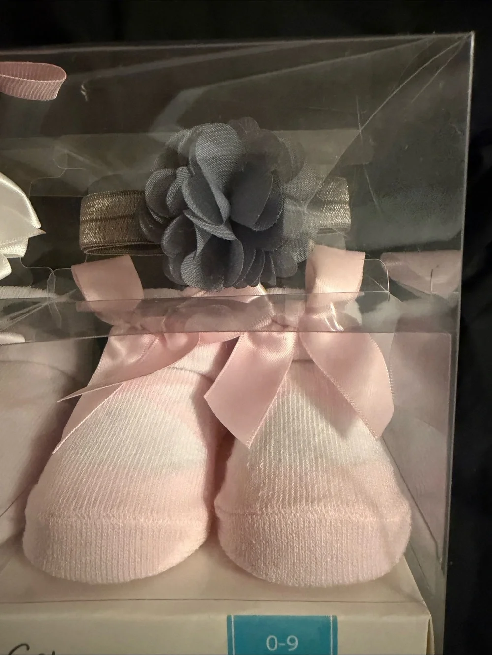 Hudson Baby Pink, White & Gray 6-Piece Headband and Sock Gift Set